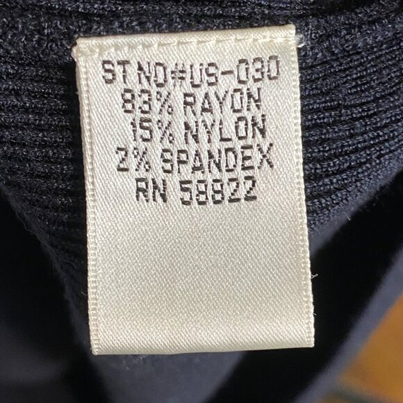 Max Studio Black Fuzzy Collar Long Sleeve Knit Dress knee length medium - Picture 8 of 10